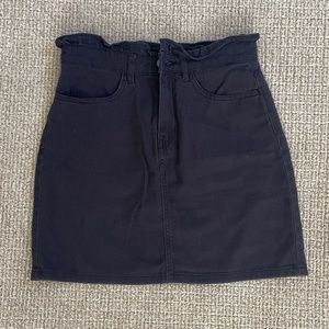 H&M Black Denim Mini Skirt